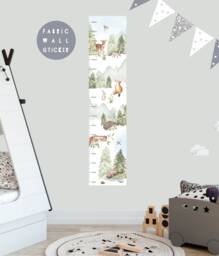 Woodland Animal Height Chart Nursery Wall Decal