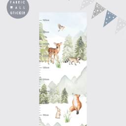 Woodland Animal Height Chart Nursery Wall Decal - thumbnail 2