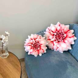 Dahlia Flower Pillow, 3D Printed Botanical Cushion - thumbnail 4