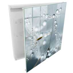 Dew Drops Wall Mounted Key Cabinet, Gray Box For Home, Photographic Nature, Lovers Of Nature & Subtle Details - thumbnail 2