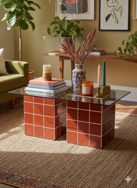 Tiled Glass Coffee Table, Lucent - image 1