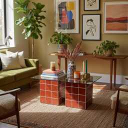 Tiled Glass Coffee Table, Lucent - thumbnail 2