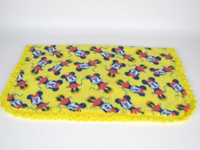 367 - Minnie Mouse Fleece Baby Blanket in Yellow - image 1