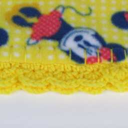 367 - Minnie Mouse Fleece Baby Blanket in Yellow - thumbnail 4