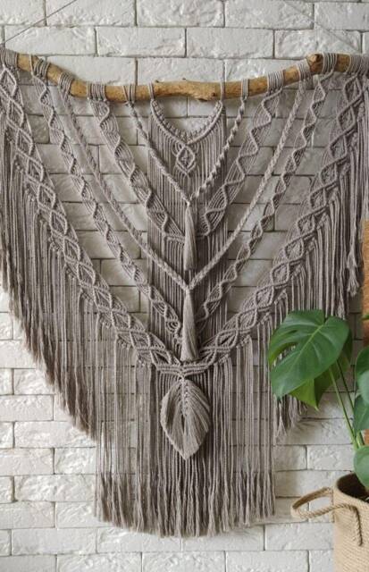 Large Macrame Wall Hanging, Bohemian Accent, Weave Wall Hanging, Boho Style Interior, Tapestry For Home Decor, Over The Bed Decor - image 1
