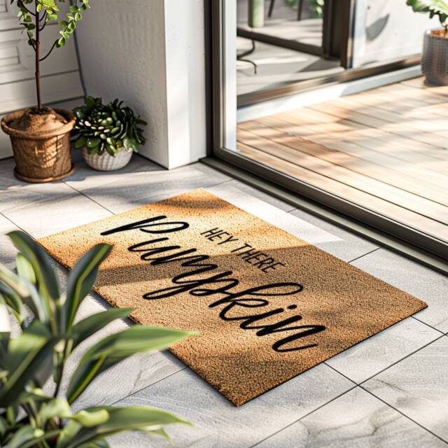 Fall Vibes Pumpkin Doormat - Entryway Rug Personalized Welcome Mat For Home Cozy Season - image 1
