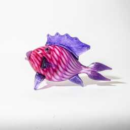 Hand Blown Glass Fish Coral Coast - thumbnail 1