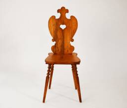 La Princesse-Tyrolean Chairs - Swiss Mountain Chairs, Farmhouse Chairs Original Designs Custom Made Finish & Stain - thumbnail 1