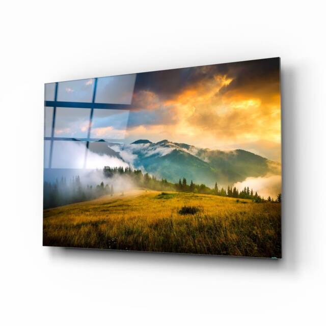 Tempered Glass Wall Art-Panoramic Art-Glass Printing-Large Art - Mountain View, Nature, Art, Panel, Canvas, Scenic - image 1