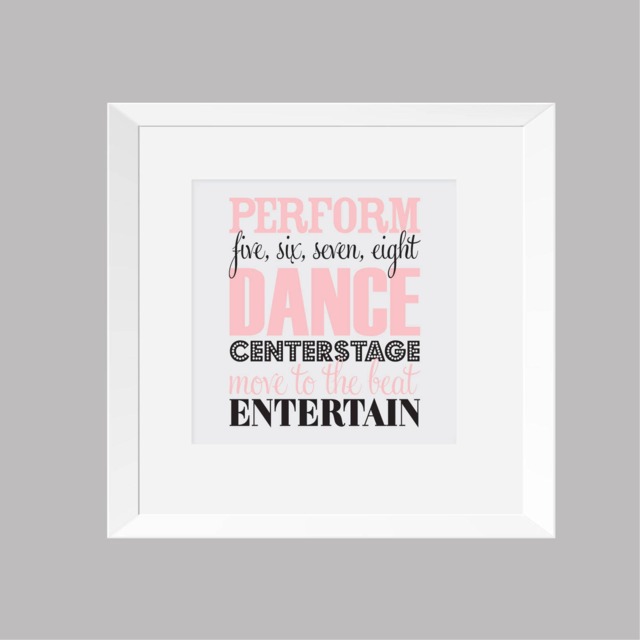 Dance Wall Art - Words
