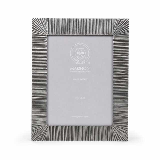 Heavy Cast Grooved Pewter Photo Frame 5x7, Luxury Handcrafted Picture - image 1