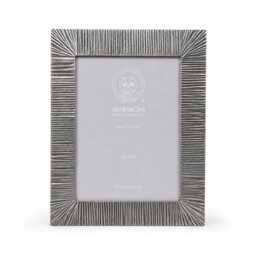 Heavy Cast Grooved Pewter Photo Frame 5x7, Luxury Handcrafted Picture