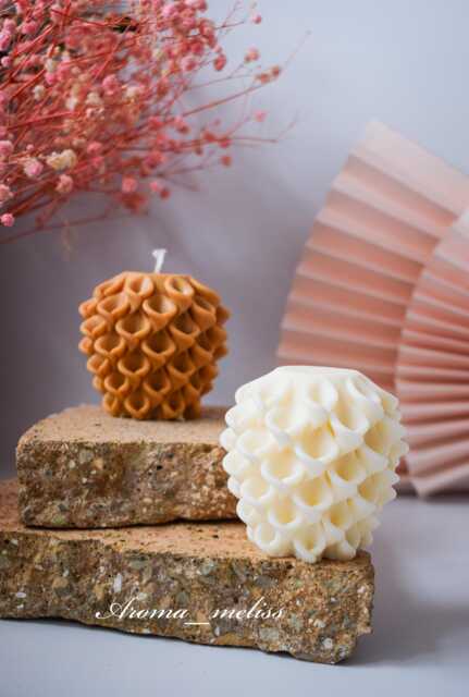 Handmade Soy Beeswax Sculptural Candle Home Decor Gift - image 1