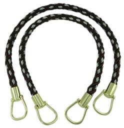 Pair Of Elegant Brown, Light Blue Curtain & Drapery Rope Tiebacks, 18 Inch Long, Approx. 1/2 Thick, Style# Brtbm Color# Mocha Ice - 24B