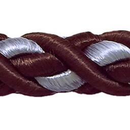Pair Of Elegant Brown, Light Blue Curtain & Drapery Rope Tiebacks, 18 Inch Long, Approx. 1/2 Thick, Style# Brtbm Color# Mocha Ice - 24B - thumbnail 3