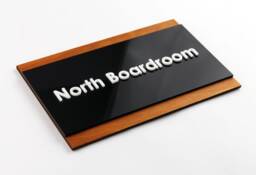 Bsign - Office Door Sign Wood Business Wall Art Personalized Name Plate Desk - thumbnail 1