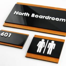 Bsign - Office Door Sign Wood Business Wall Art Personalized Name Plate Desk - thumbnail 4