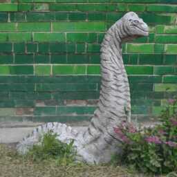 Concrete Dinosaur Statue Stone Loch Ness Monster Figurine Long Serpent Sculpture Outdoor Garden Ornament Mythical Creature Decor Gift - thumbnail 1