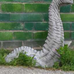 Concrete Dinosaur Statue Stone Loch Ness Monster Figurine Long Serpent Sculpture Outdoor Garden Ornament Mythical Creature Decor Gift - thumbnail 3