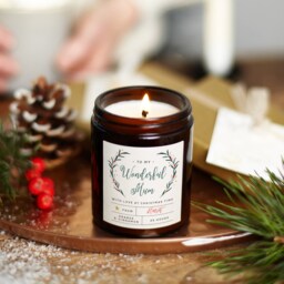 Personalised Christmas Candle Gift For Mum Scented Soy Wax Apothecary Jar
