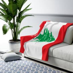Lebanon Flag Blanket, Of Lebanon, Custom Personalized Country Gift, Name Gift - thumbnail 1