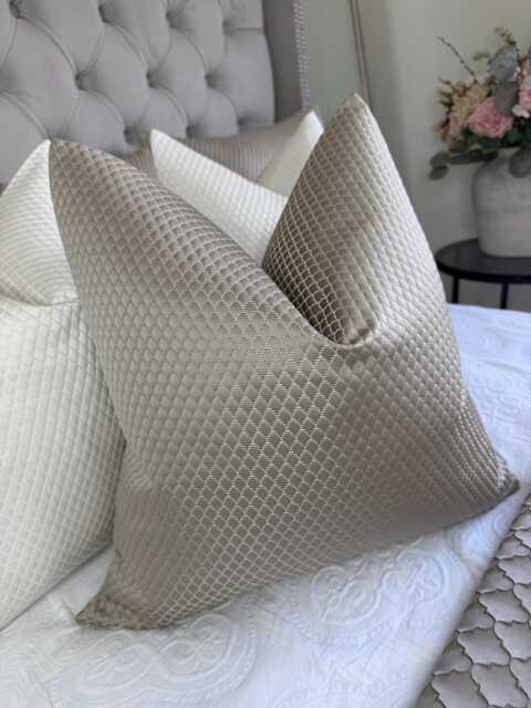 Adrianna Taupe Cushion Cover Luxury Textured Designer Pillow Case Double-Sided Throw Modern Home Living Handmade Bespoke Sizes - image 1