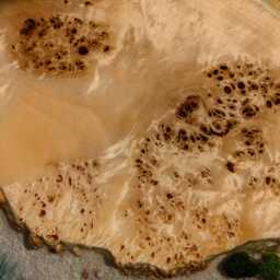 Resin Ocean Wave Coffee Table Round Live Edge Epoxy Wood Table - thumbnail 4