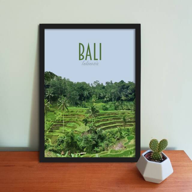 Bali Travel Poster - Retro Style Indonesia Art Print, Travel Print - image 1