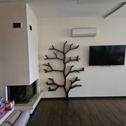 Small Tree-Shaped Bookshelf For Living Room, Modern Tree Stand Made Of Wood, Wall Art Books - thumbnail 3