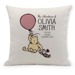 Personalised Winnie The Pooh Baby Cushion Nursery Decor Gift - thumbnail 1