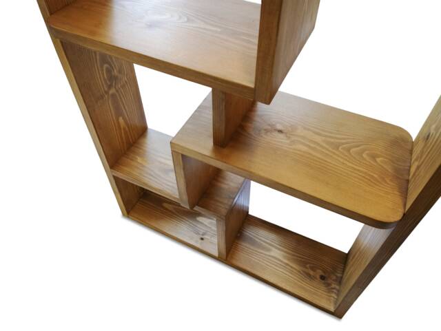 Solid Pine Bookcase Low Shelving Unit, Ornament Display Shelf - image 1