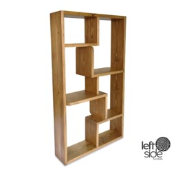 Solid Pine Bookcase Low Shelving Unit, Ornament Display Shelf - thumbnail 3