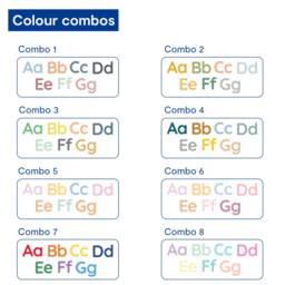 Alphabet Numbers Wall Stickers - Early Learning Kids Decal Educational Room Decor Reusable Fabric Peel & Stick - thumbnail 4