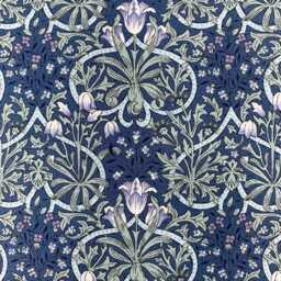Art Nouveau Floral Lampshade Blue For Standard Lamps Or Ceiling Lights - thumbnail 4