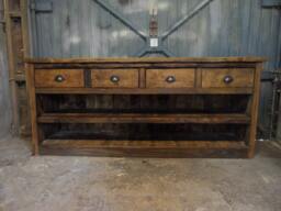 Large Solid Wood Sideboard Reclaimed Timber. Please Read Description Before Placing An Order - thumbnail 1