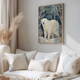 William Morris Print, Art, Exhibition Poster, Polar Bear, Winter Prints, Decor, Bear Art - thumbnail 2