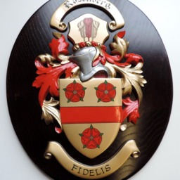 Personalised Hand Painted Family Coat Of Arms Wall Shield Plaque Wooden - thumbnail 3
