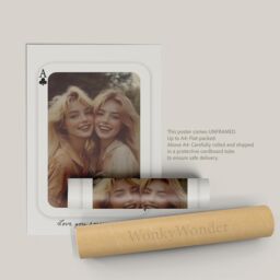 Custom Playing Card Valentines Day Gift For Her Print Trendy Wall Art Photo Idea Best Friends Personalized - thumbnail 2