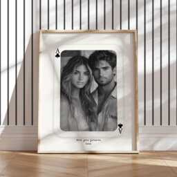 Custom Playing Card Valentines Day Gift For Her Print Trendy Wall Art Photo Idea Best Friends Personalized - thumbnail 4