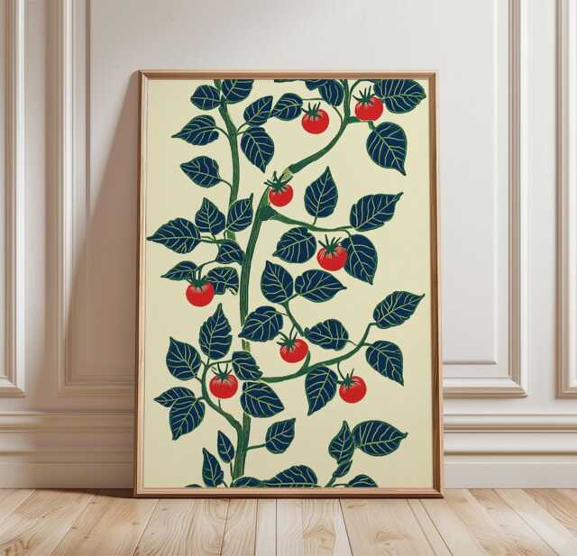 Japanese Bamboo Poster, Minimalist Botanical Wall Art Print - image 1