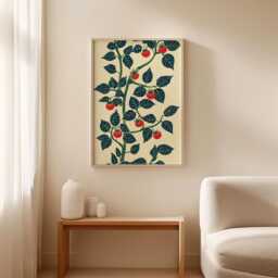 Japanese Bamboo Poster, Minimalist Botanical Wall Art Print - thumbnail 3
