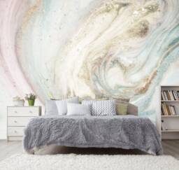 Baby Pink Gold Sparkle Mint Blue Marble Wallpaper 3D Wall Sticker Decor Ceiling Mural Self Adhesive Exclusive Design Photowallpaper