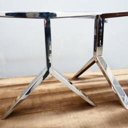Modern Stainless Steel Table Legs Set Of 2, 28 - thumbnail 3