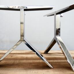 Modern Stainless Steel Table Legs Set Of 2, 28 - thumbnail 2