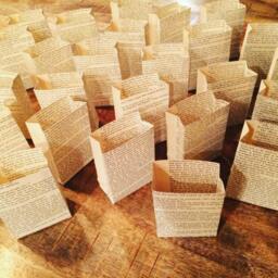 25 Book Page Luminary Bags, Club Decorations, Mini Size