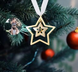 Custom Angel Christmas Tree Ornament, Star Family Remembrance Decoration, Photo Projection Ornament, Photo Ornament Gifts, Snowflake Decoration