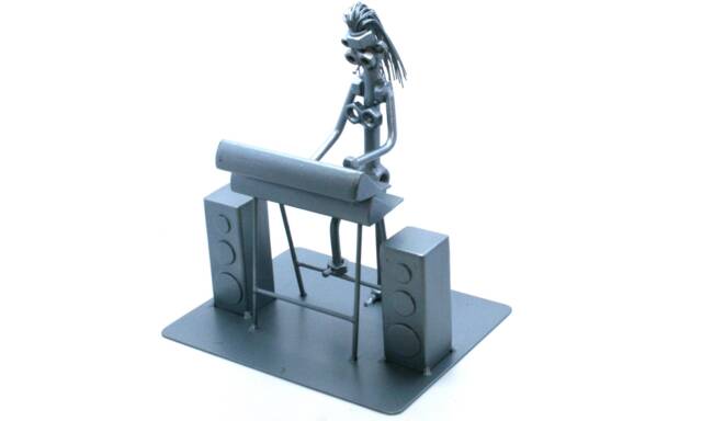 Pianist Nuts & Bolts Sculpture, Minimalist Art Customized Musician Gift Idea, Home Office Decor, Shelf Decor, Custom Home Decor - image 1
