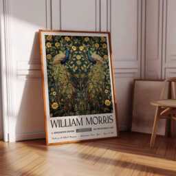 William Morris Poster, Peacock Print, Animal Floral Botanical Decor, Kew Gardens Art, Wall Art - thumbnail 3