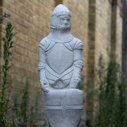 Medieval Knight Statue Concrete Decor Garden Warrior Sculpture Cement Medieval Figurine Outdoor Castle Decoration Historical Ornament - thumbnail 2