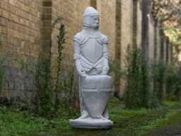Medieval Knight Statue Concrete Decor Garden Warrior Sculpture Cement Medieval Figurine Outdoor Castle Decoration Historical Ornament - thumbnail 1